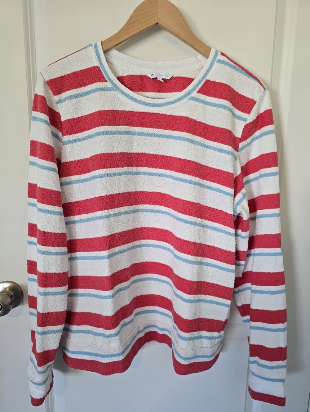 EUC Southern Tide Nora Beach Day Striped Long Sleeved Terry Top Size XL